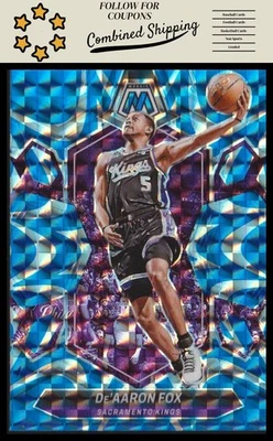 2023-24 Panini Mosaic #163 De'Aaron Fox Reactive Blue - Image 1 of 2