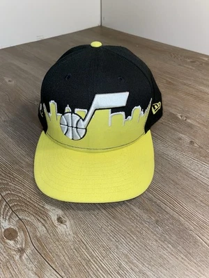 Men's New Era 59Fifty Black/Yellow NBA Utah Jazz 2022 Tip-Off Size 7 3/4 - Image 1 of 4
