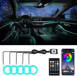 Auto LED Streifen Lichter, 5 in 1 Innenraum Auto Licht, Ambiente LED Beleuchtung Kit mit R - Bild 1 von 6