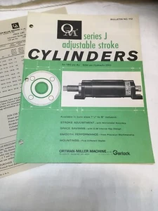 Rare Ortman-Miller Machine Adjustable Stroke Cylinders Bulletin 112 Brochure - Picture 1 of 4