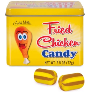 Fried Chicken Flavored Candy - Cool Retro Tin Gift Box - Archie McPhee - Picture 1 of 6