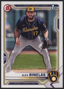Bowman Draft 2021 #BD-79 Alex Binelas 1° Bowman Brewers - Foto 1 di 24