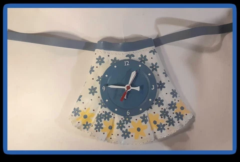 Novelty Apron  Kitchen Wall Clock - Adorable  Very Unique  Large  Clock Cover