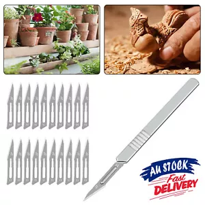 20X Surgical Scalpel Sterile Steel Blades with Stainless Steel Scalpel Handle#11 - Picture 1 of 7