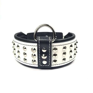 Shwaan Genuine Leather Studded Dog Collar X- Large Pit Bull Dog Lot of 5 Collar - Picture 1 of 9