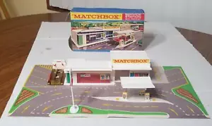 Vintage 1970 Matchbox MG-1 Service Station With Forecourt & Ramp Boxed Shelf D3 - Picture 1 of 18