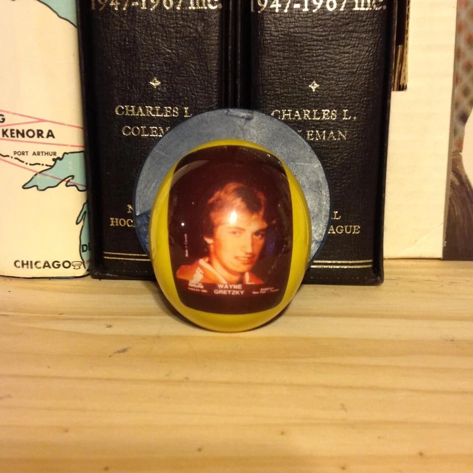 RARO 1980 WAYNE GRETZKY ACRÍLICO FOTO GEMA PESO (AMARILLO)!! Foto 1 de 1