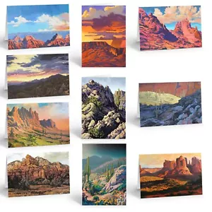 Arizona Mountain Note Cards - 10 Boxed Cards - Desert Mountain Note - 14422 - Bild 1 von 11