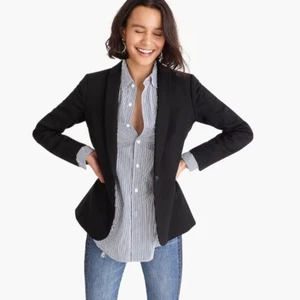 J Crew Black Velvet Parke Blazer Size 2 - Picture 1 of 8