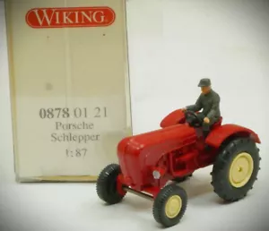 Ho 1:87 WIKING 0878 01 21 Porsche Trattore per Agricoltura Rosso - Foto 1 di 7
