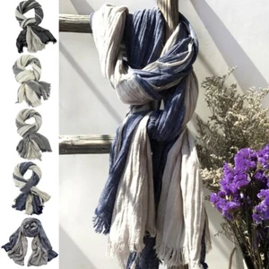 Unisex Cotton Scarves Headscarf Soft Shawls Muslim Female Male Head Wraps Hijab - Bild 1 von 25