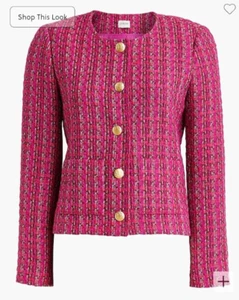 J. Crew Damen beere & braun Medley gefüttert Tweed Lady Jacke Größe 14 (L) $ 228 - Bild 1 von 8