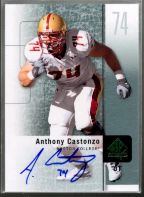 B3818- 2011 SP Authentic Autographs #2 Anthony Castonzo E Auto SAMPLE PIC - Image 1 of 2