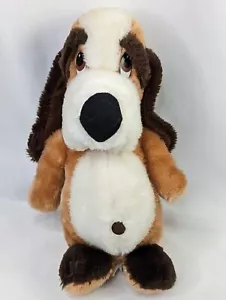 Mighty Star Hound Dog Plush 11 Inch Brown White Stuffed Animal Toy - Picture 1 of 10