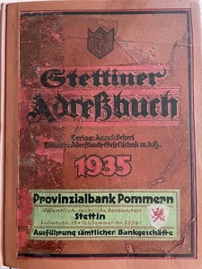 Adressbuch Stettin und Umgebung 1935 - Einwohnerbuch - Szczecin - SEHR SELTEN - Bild 1 von 8