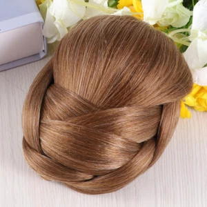 Natural Hair Styling Synthetic Hairpiece Chignon Clip Bun Wig Jaw Clip Bun Girls - Picture 1 of 11