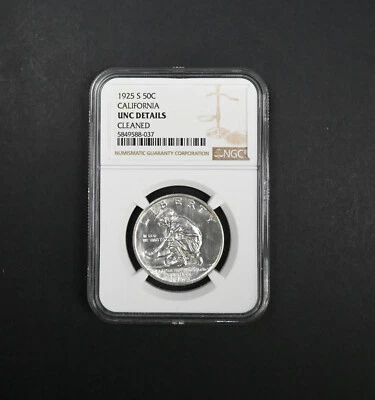 NGC 1925-S USA Silver 50c California Commemorative Uncirculated US Mint Coin - Image 1 of 4