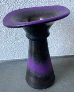 Ton Blumenvase - Lila-grau-braun top erhalten - Bild 1 von 5