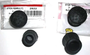 Heavy Duty Walking Stick Rubber ferrules Cane Crutch Bottom End 2 Sizes - Picture 1 of 3