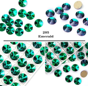 3200 Colorful Rivoli round shape crystal glass sew on rhinestone Sewing Beads - Picture 1 of 31