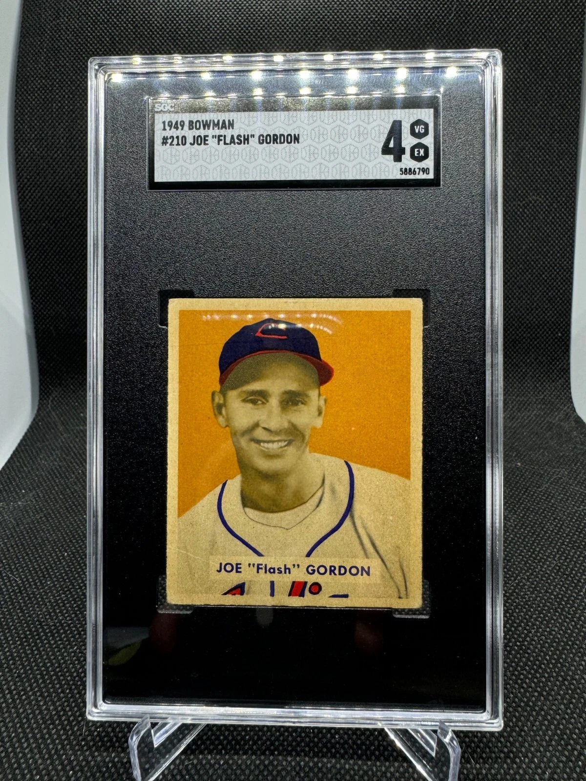 Joe “Flash” Gordon 1949 Bowman #210 Cleveland Indians SGC 4 VG/EX