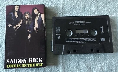 SAIGON KICK Cassette Tape Heavy Metal Hard Rock Love Is On The Way Single 1992 Foto 1 de 4