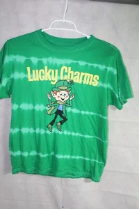 Cereal Lucky Charms Shirt Women's XS Green Rainbow Leprechaun Graphic tie die - Picture 1 of 4