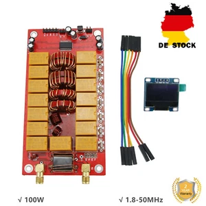 ATU-100 100W 0,96" OLED Automatyczny tuner antenowy 1,8-50MHz Gotowa płyta DE - Zdjęcie 1 z 9