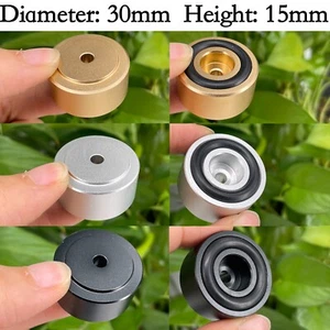 4PCS Aluminum Hifi Audio AMP Subwoofer Stand Pad Speaker Isolation Feet 30*15mm - Picture 1 of 8