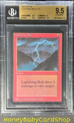 MTG Limited Edition Alpha 1993 Lightning Bolt BGS 9.5 GEM MINT Old School 93/94 - Image 1 of 4