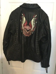 Harley Davidson Genuine Leather Jacket RN 103819, CA 03402 Women's 1W - Picture 1 of 8