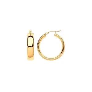 9K Gold Earrings Shaped Tube Hoop Genuine 375 Hallmarked. Best Gift For Her - Picture 1 of 2
