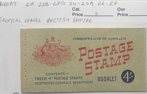 Commonwealth Australia 1957 B60AT postage booklet (TAB SET ONLY) incl WAX LEAVES - Bild 1 von 7