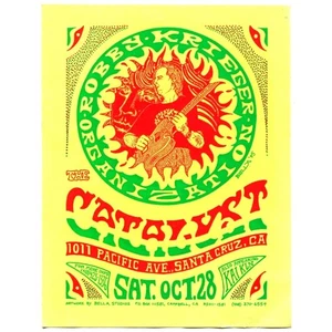 Robby Krieger 1995 Concert Handbill – The Catalyst, Santa Cruz – Bella Art - Picture 1 of 2
