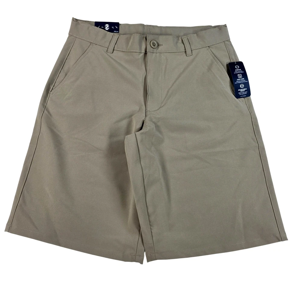 Pantalones Cortos Izod Performance Niños Talla 16 Caqui Cintura Ajustable Fácil Cuidado Elastizados Foto 1 de 4