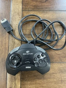 Sega Saturn (MK-80100) Black 6-button Controller OEM Official Untested Free Ship - Picture 1 of 5