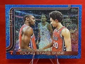 2025-26 Topps Philly Tough Tyrese Maxey Jared McCain Blue Sandglitter 76ers 275 - Bild 1 von 3
