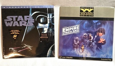STAR WARS & EMPIRE STRIKES BACK 2 Sealed Widescreen THX Laser Discs+Hype Sticker - Image 1 of 2