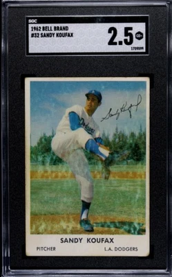 1962 Bell Brand  #32 Sandy Koufax Dodgers SGC 2.5 - Image 1 of 2