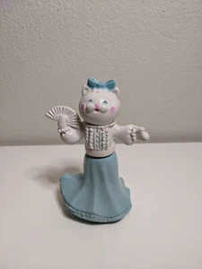 VTG AVON FULL Cologne Pretty In Pink Lady Cat In Blue Dress - Picture 1 of 6