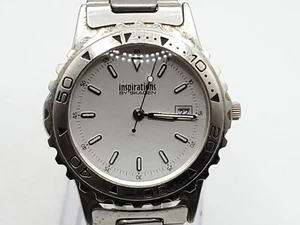 Inspirations By Skagen Watch Mens New Battery Silver Tone Date Dial 40mm - Picture 1 of 17