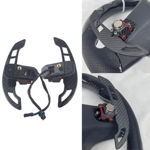 Steering Wheel Paddle Shift Cover Carbon Fiber Fit For Benz  A45 CLA45 GLA45 C63 - Foto 1 di 12