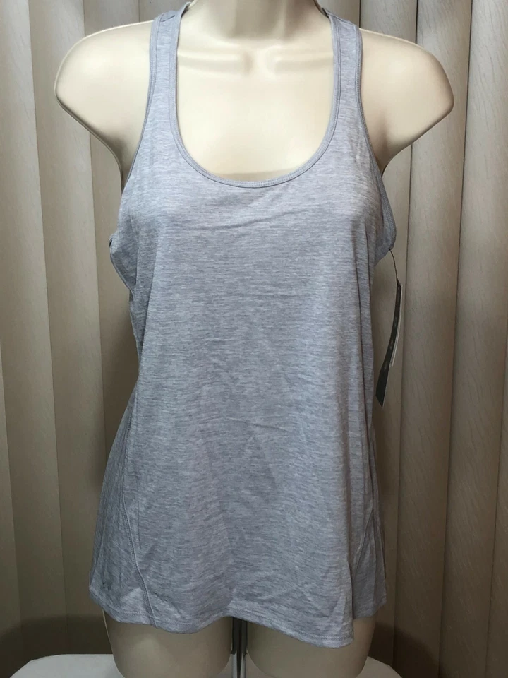 Ideology Womens Silver Yoga Fitnesss Running Tank Top Athletic XS BHFO 6737