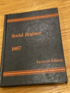 Social Register 1887 Facsimile Edition 1986 - Picture 1 of 6