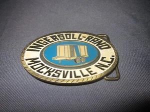 Hebilla de cinturón de camión vintage Ingersoll Rand Mocksville N.C. - Imagen 1 de 5
