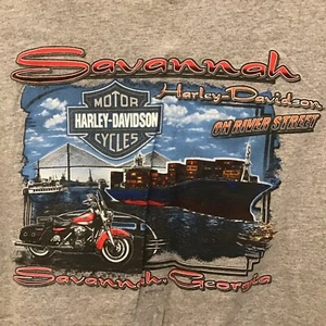 Harley Davidson T-Shirt Men’s Large Short Sleeve Savannah Georgia On The River - Picture 1 of 8