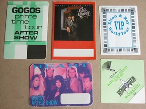 HEART ELTON JOHN GOGOS EDDIE MONEY 90s Backstage Pass After Show Pass Crew Guest - Picture 1 of 2