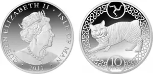 Isle of Man 10p pence lucky MANX CAT 😺 coin 2017 - 2021 good CIRC & UNC UK IOM - Picture 1 of 2