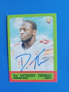 2014 TOPPS DE'ANTHONY THOMAS #252 RC 1963 MINI AUTO #/150 KANSAS CITY CHIEFS - Picture 1 of 2