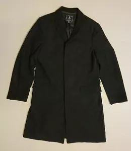 J. Crew Wool Overcoat Mens 40 Black Top Coat Very Nice - Picture 1 of 7